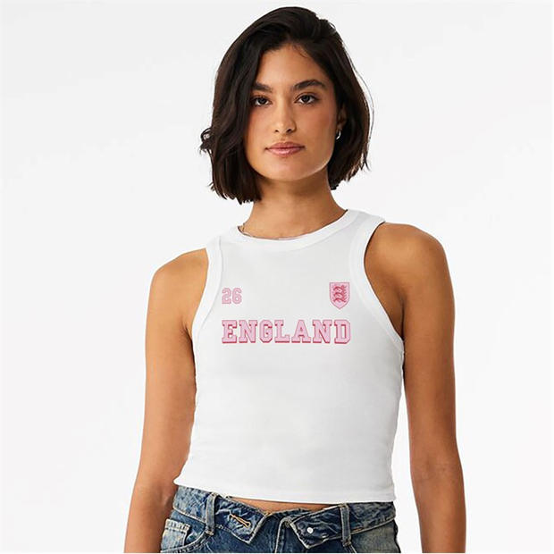 Pink England - AWD - Womens Printed England World Cup Fan Tank Top