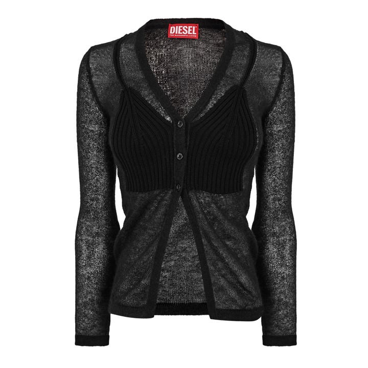 Diesel Women's Black Arina Maglia Cardigan in Size 6, Sports Direct