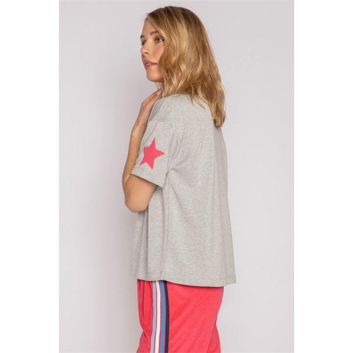 Pj Salvage Women's White Basics Star Shirt in Size 10, Sports Direct