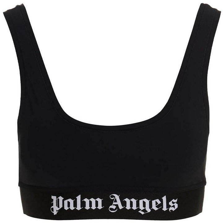 Palm Angels Women's Black Classic Logo Non Wired Low Impact Sports Bra in Size 10, Sports Direct