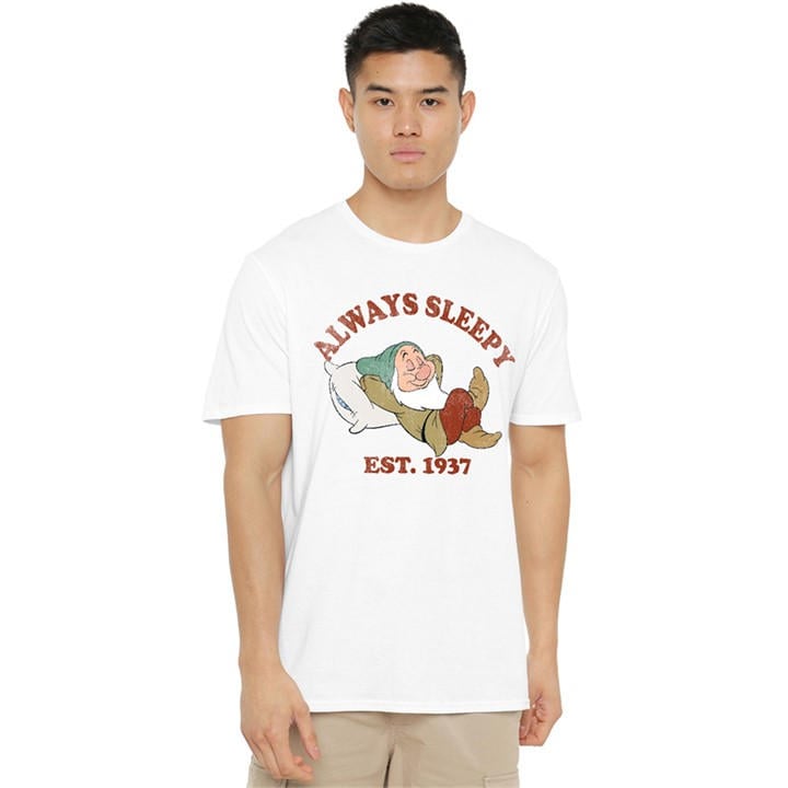 Disney Men's White Snow & The 7 Dwarfs Fathers Day Sleepy Dad in Size 3XL, Sports Direct