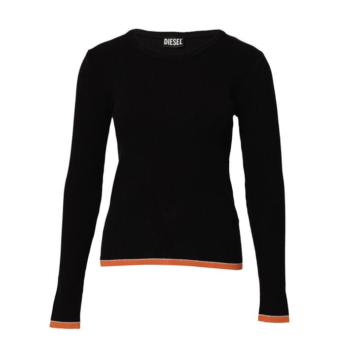 Diesel Women's Black Arinne Maglia Knitted Hoodie in Size 8, Sports Direct