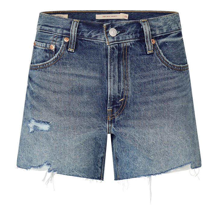 Levis Women's Blue Ribcage Shorts Ld63 in Size 30 S, Sports Direct