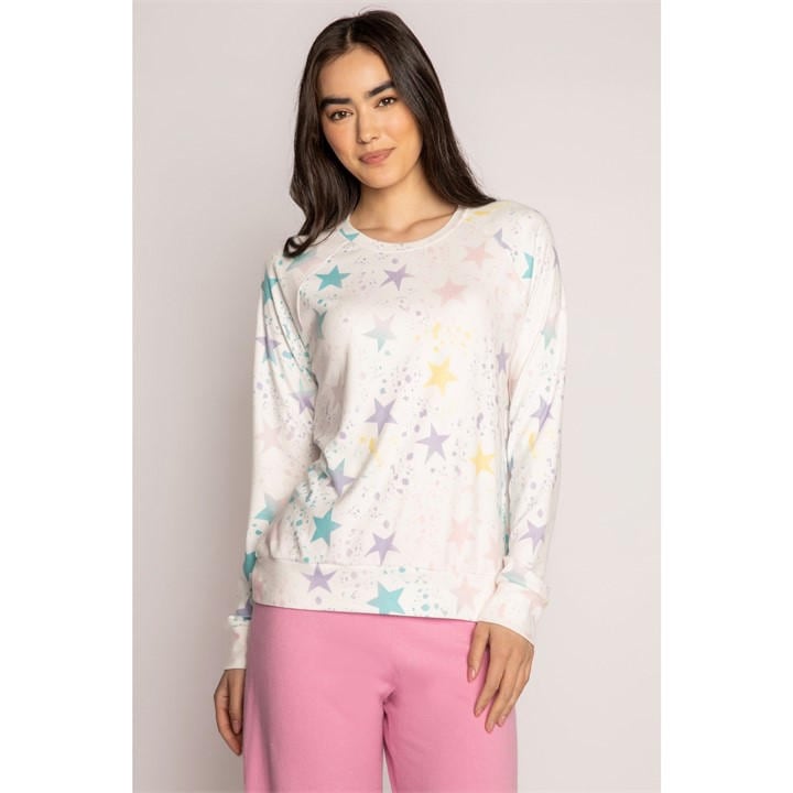 Pj Salvage Women's White Starry Shirt in Size 8, Sports Direct
