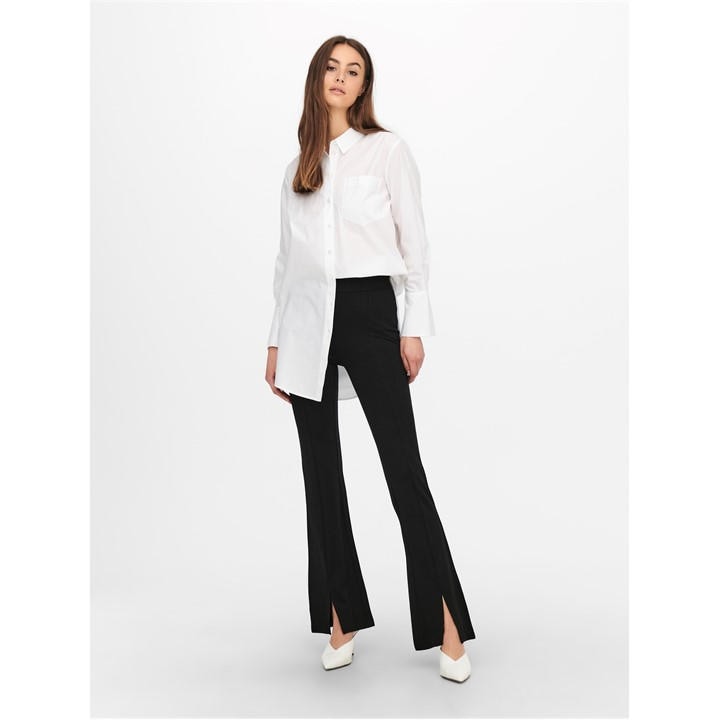 Only Women's Black Flared Trousers in Size 27 L, Sports Direct