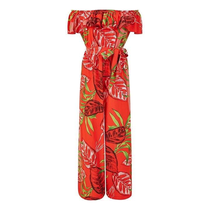 Mela London Women's Red Bardot Jumpsuit in Size 8, Sports Direct