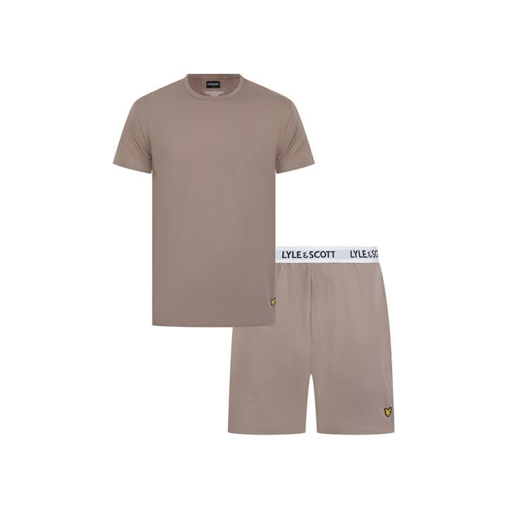 Lyle And Scott Men's Beige Short Sleeve Pyjama Set in Size XL, Sports Direct