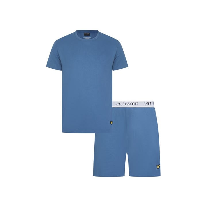 Lyle And Scott Men's Blue Short Sleeve Pyjama Set in Size XL, Sports Direct