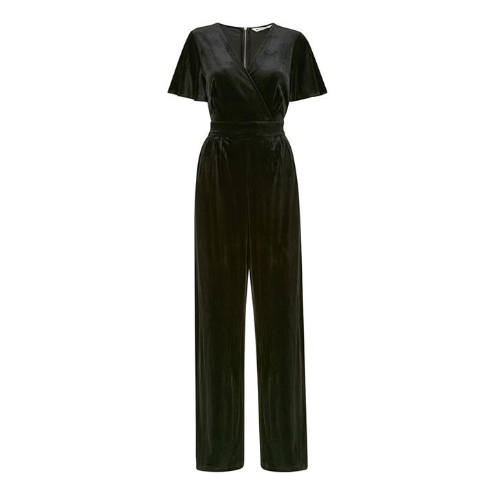 Yumi Women's Black Angel Sleeve Jumpsuit in Size 8, Sports Direct