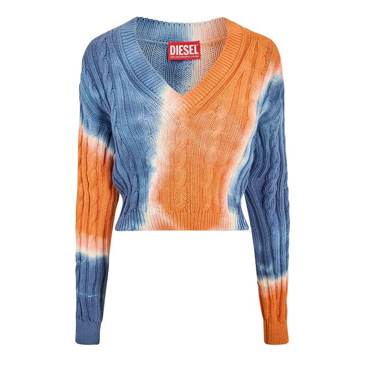 Diesel Women's Orange Janel Maglia Knitted Hoodie in Size 14, Sports Direct