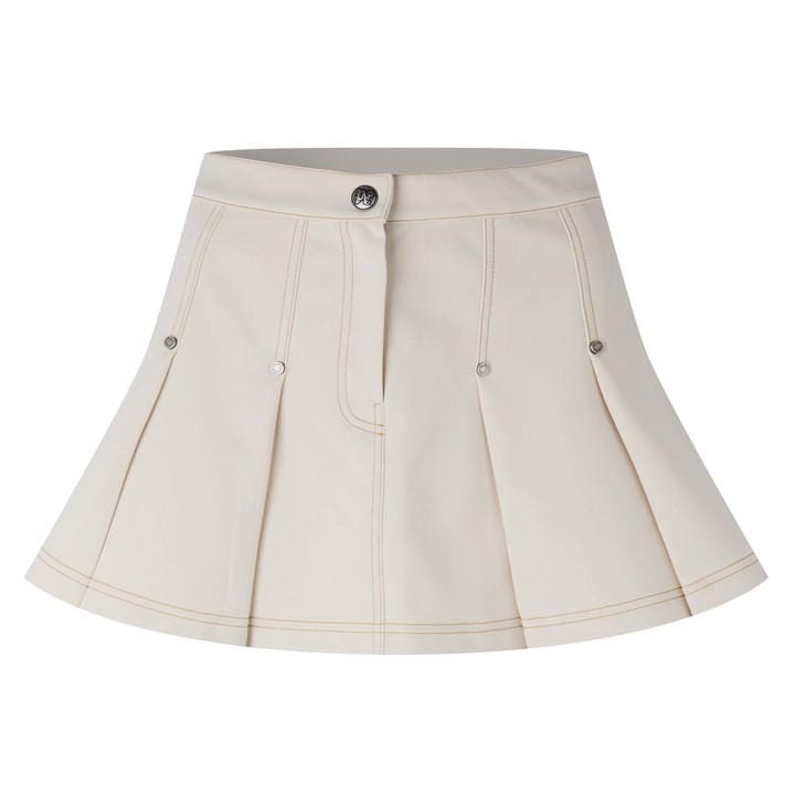 Palm Angels Women's White Pleated Mini Skirts in Size 14, Sports Direct