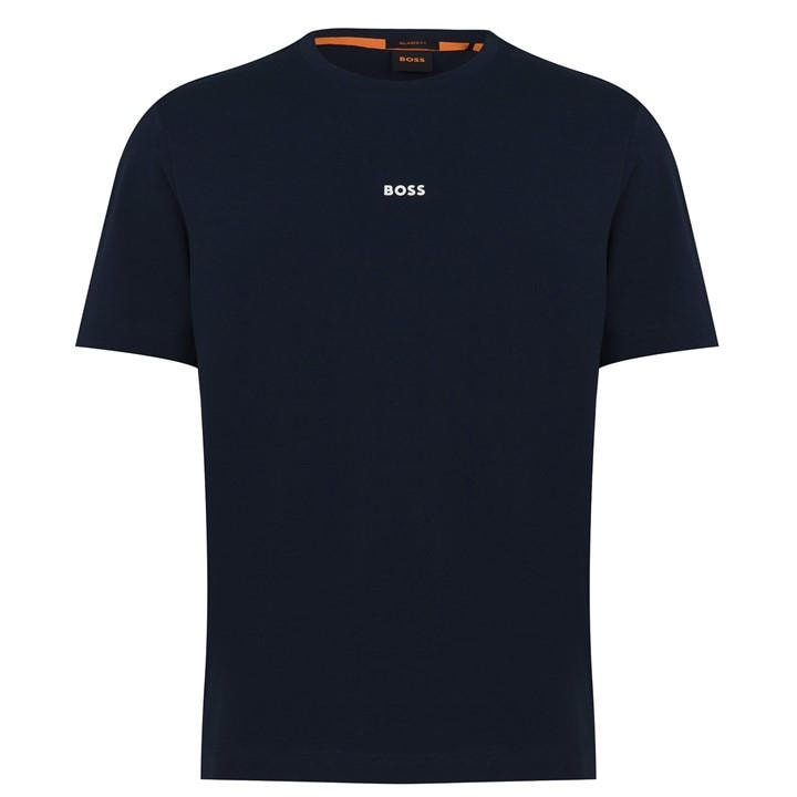Boss Men's Blue Orange Oversized Tchup T-Shirt With Logo Detail in Size 3XL, Sports Direct