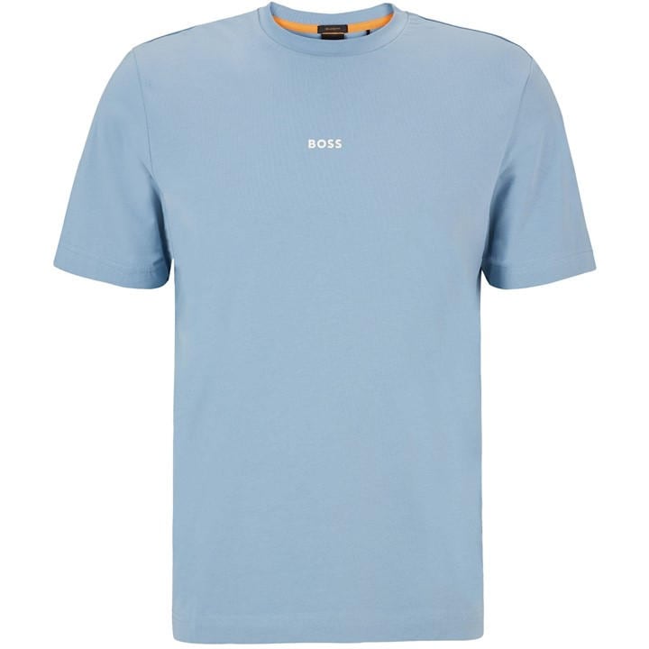 Boss Men's Blue Orange Oversized Tchup T-Shirt With Logo Detail in Size L, Sports Direct