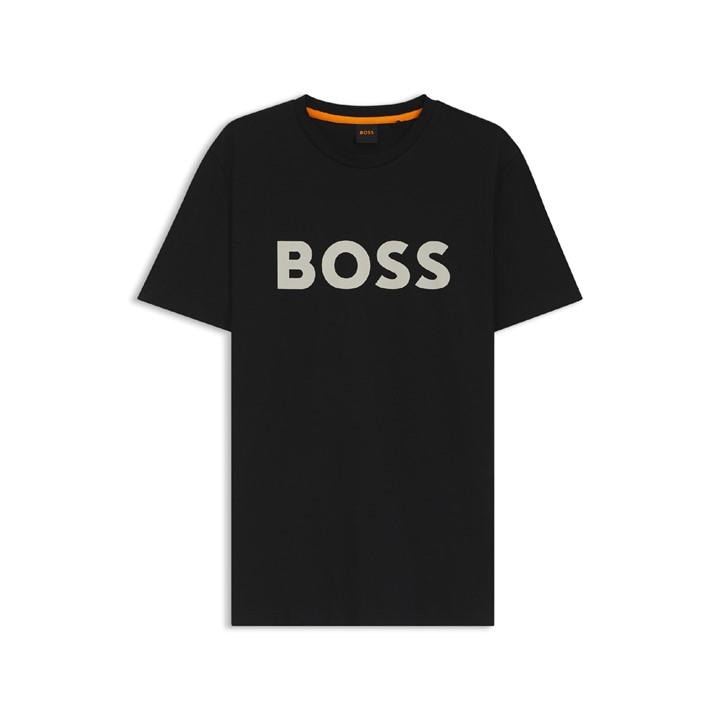 Boss Men's Black Thinking 1 T-Shirt, Signature Logo in Size 5XL, Sports Direct