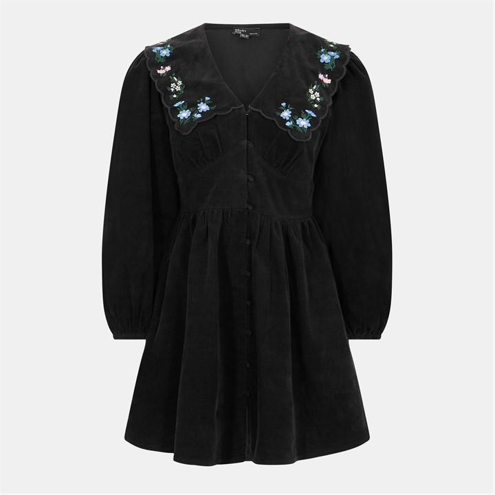Nobodys  Women's Black Birdie Mini Dress in Size 10, Sports Direct