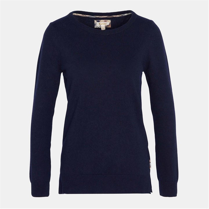 Barbour Women's Blue Pendle Crew Neck Jumper in Size 10, Sports Direct