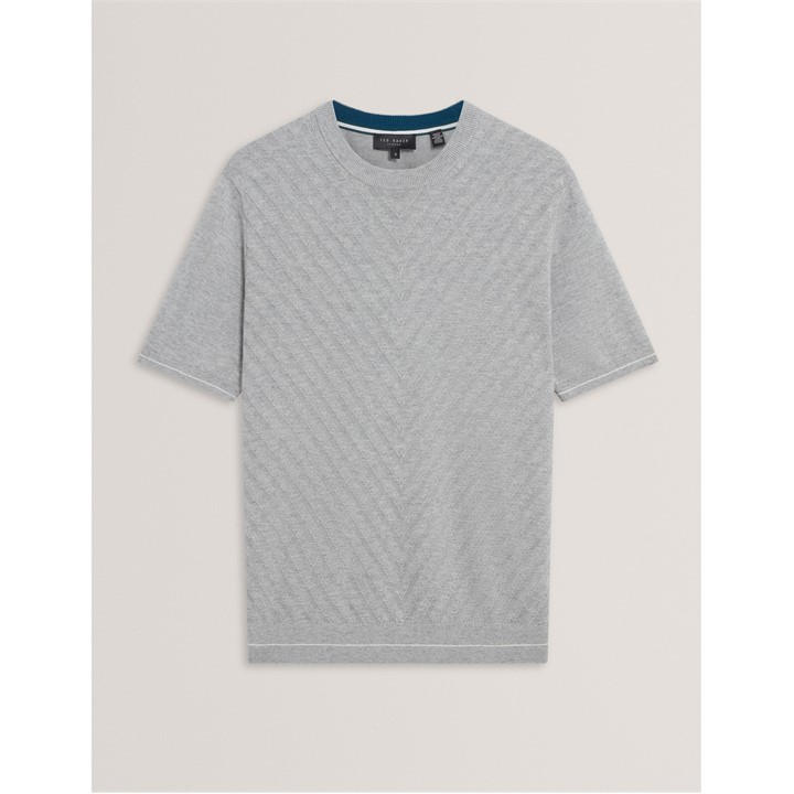 Ted Baker Men's Grey Stitch Knitted Top in Size M, Sports Direct