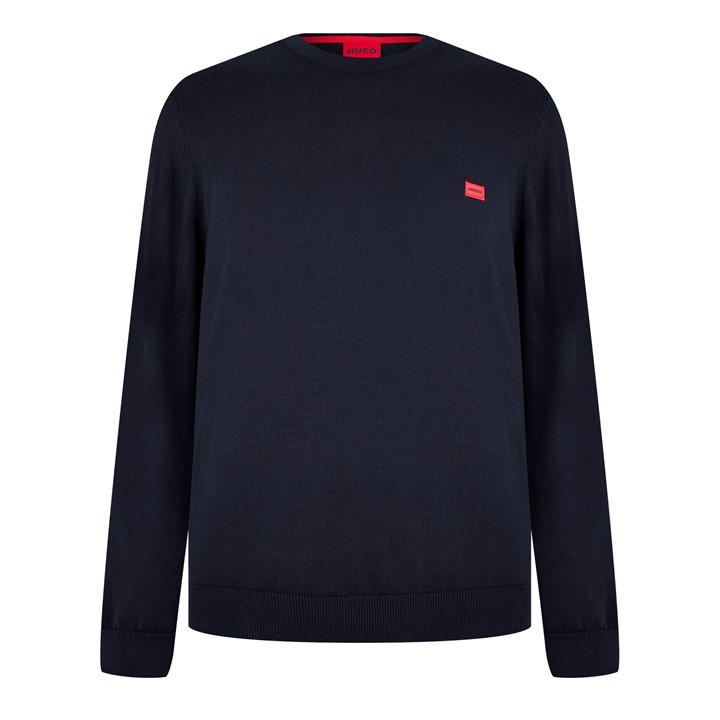 Hugo Men' Blue San Cassius-C Jumper in Size S, Sports Direct