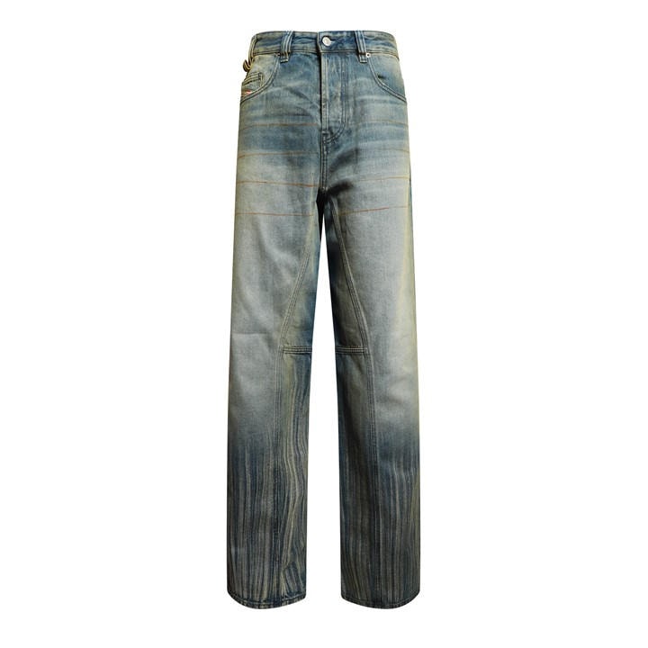 Diesel Men's Blue 2001 D-Macro-U Wide Leg Jeans in Size 40 R, Sports Direct
