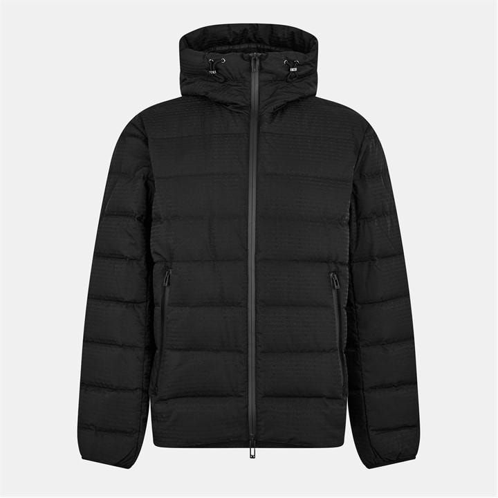 Emporio Armani Men's Black Insulated Short Puffer Jacket in Size L, Sports Direct