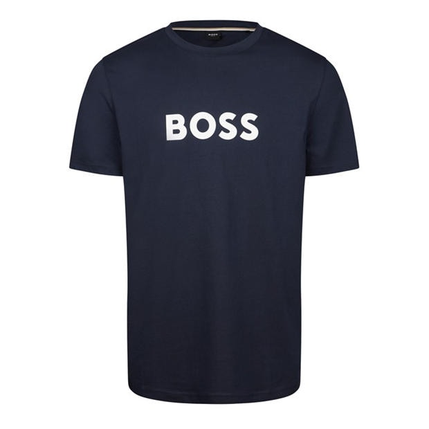 Black - Boss - Mens BOSS Bodywear Short Sleeve T-Shirt with Logo Print Detail