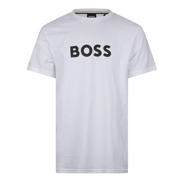 White - Boss - Mens BOSS Bodywear Short Sleeve T-Shirt with Logo Print Detail
