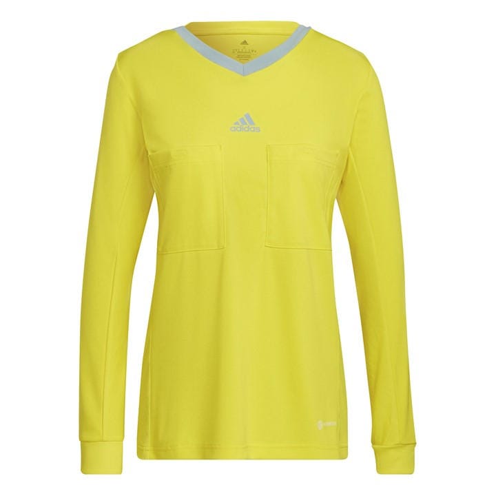 Adidas Women's Yellow Ref 22 Long Sleeve Referee Shirt in Size XS, Sports Direct