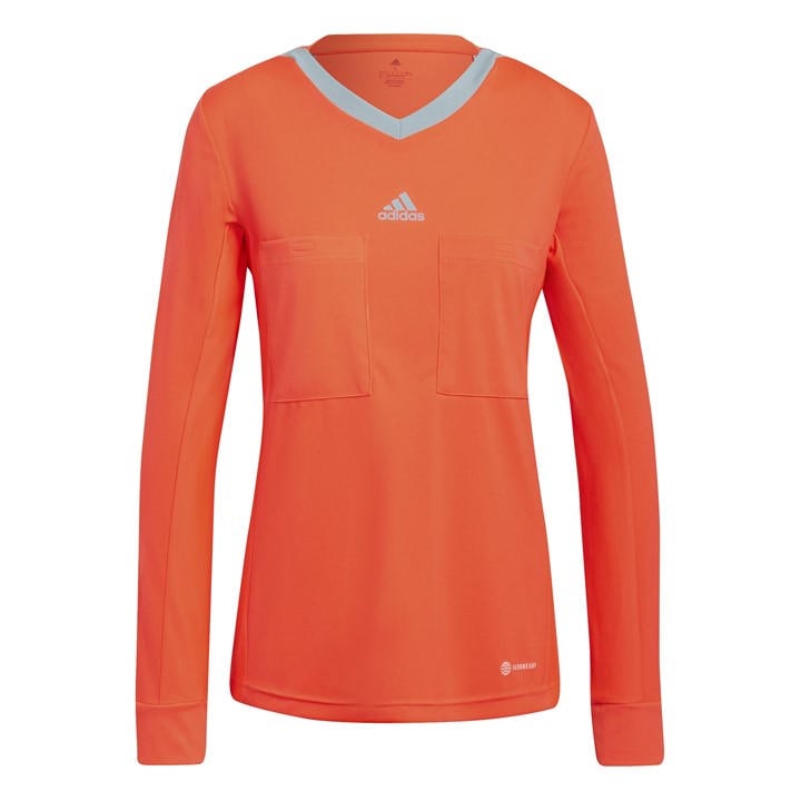 Adidas Women's Orange 22 Long Sleeve Referee Shirt in Size M, Sports Direct