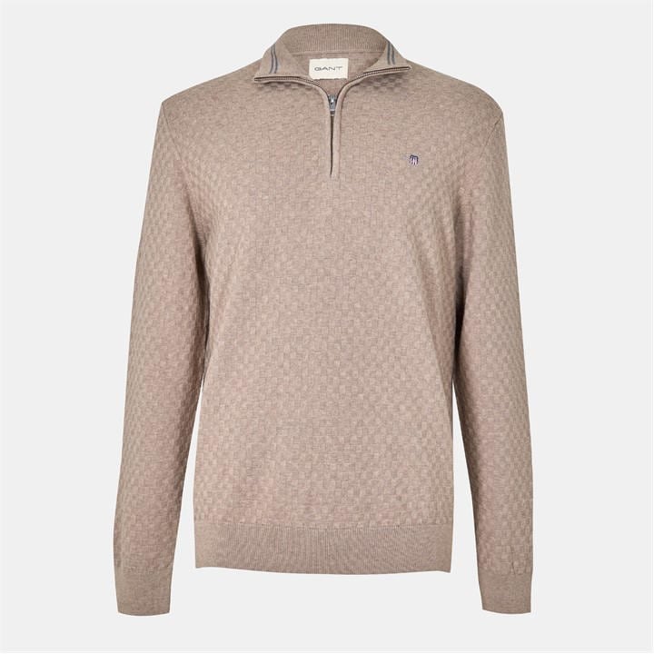 Gant Men's Grey Shield 1/2 Zip Jumper in Size XL, Sports Direct