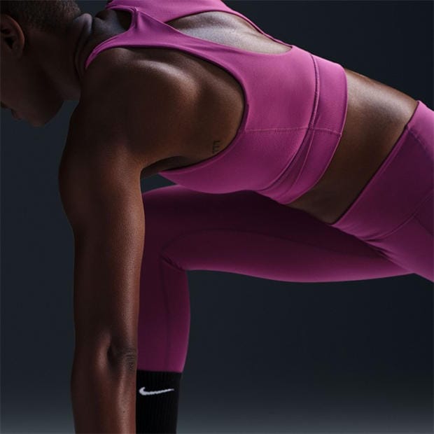 Hot Fuchsia/Hot - Nike - Women's Twist Non Wired Medium Impact Sports Bra