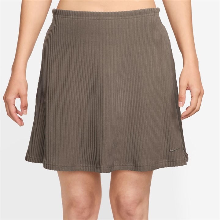 Nike Women's Brown Chill Knitted Rib Mini Skirt in Size 12, Sports Direct