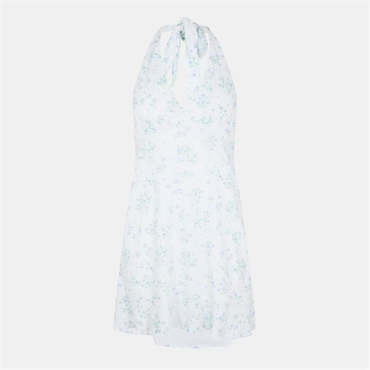 Jack Wills Women's White Halter Mini Dress in Size 12, Sports Direct