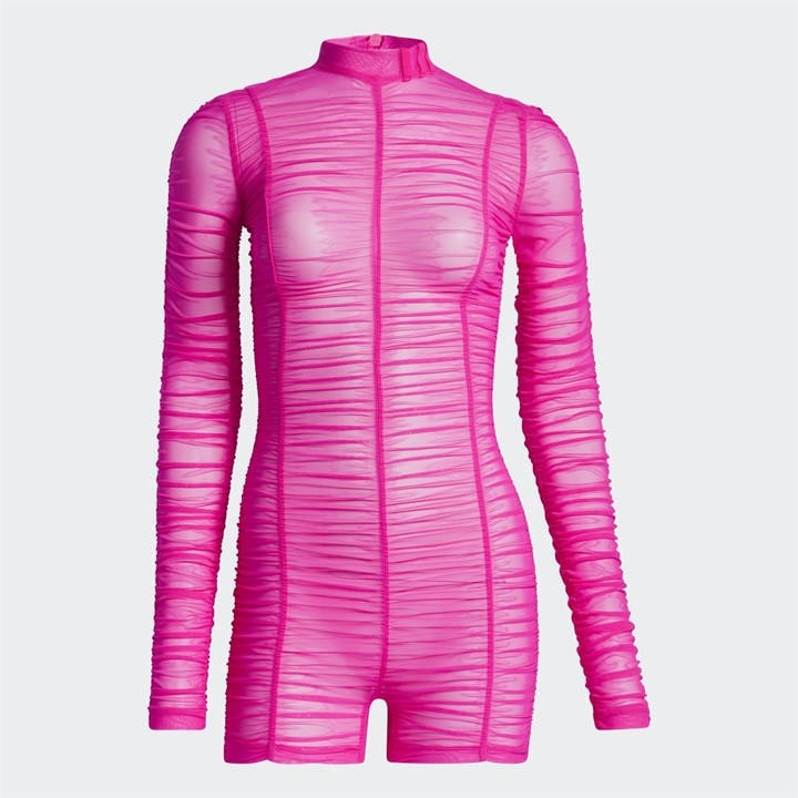 Adidas Women's Pink X Ivy Park Mesh Romper in Size XS, Sports Direct