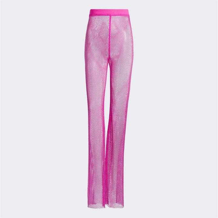 Adidas Women' Pink X Ivy Park Crystal Mesh Cover-Up Trousers in Size S, Sports Direct