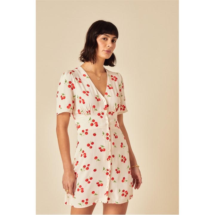 Nobodys  Women's White Alexa Mini Dress in Size 12, Sports Direct