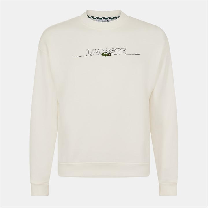 Lacoste Men's White Sweatshirt Extra Small