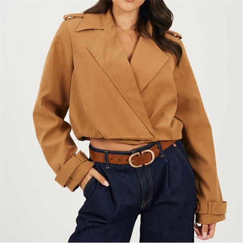 Brave Soul - Brave Soul Ladies Twill Moss Bonded Short Jacket