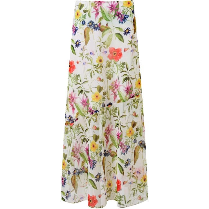 French Connection Women's White Monica Maxi Skirt in Size 8, Sports Direct