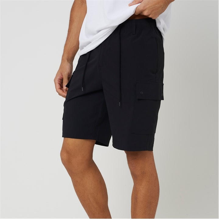 Brave Soul Men's Black Bs Ripstop Cargo Shorts in Size M, Sports Direct