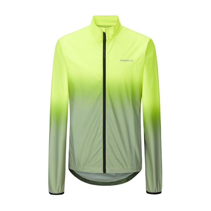 Sports Direct Pinnacle Men's Reflective Long Sleeve Full Zip Slim Fit Performance Cycling Jacket - Yellow | Massive selection of Sports + Interest FREE credit.