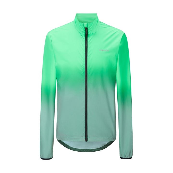 Pinnacle Men's Green Reflective Long Sleeve Full Zip Slim Fit Performance Cycling Jacket in Size XL, Sports Direct