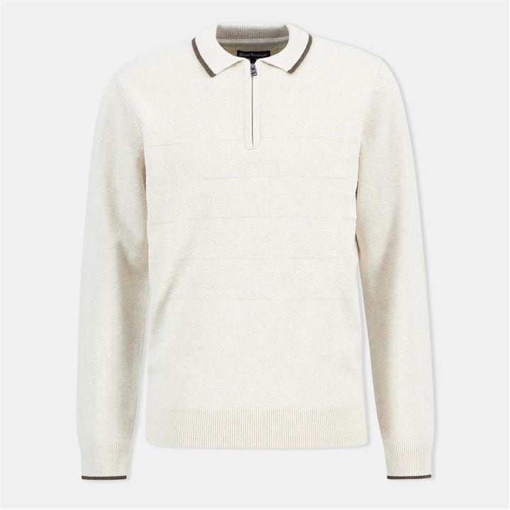 Barbour Men's Cream Fenhill Polo Shirt in Size L, Sports Direct