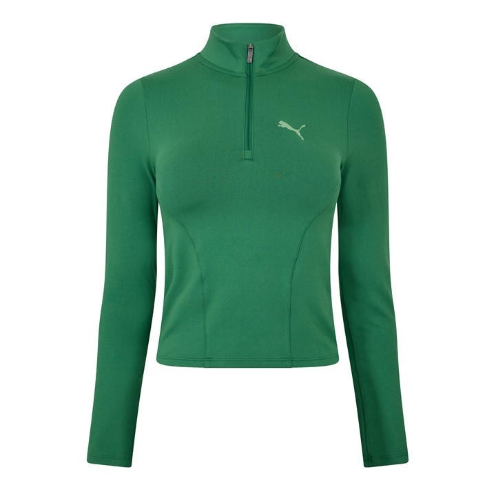 Puma Women's Green Train Reg Length Half Zip Fleece in Size 8, Sports Direct