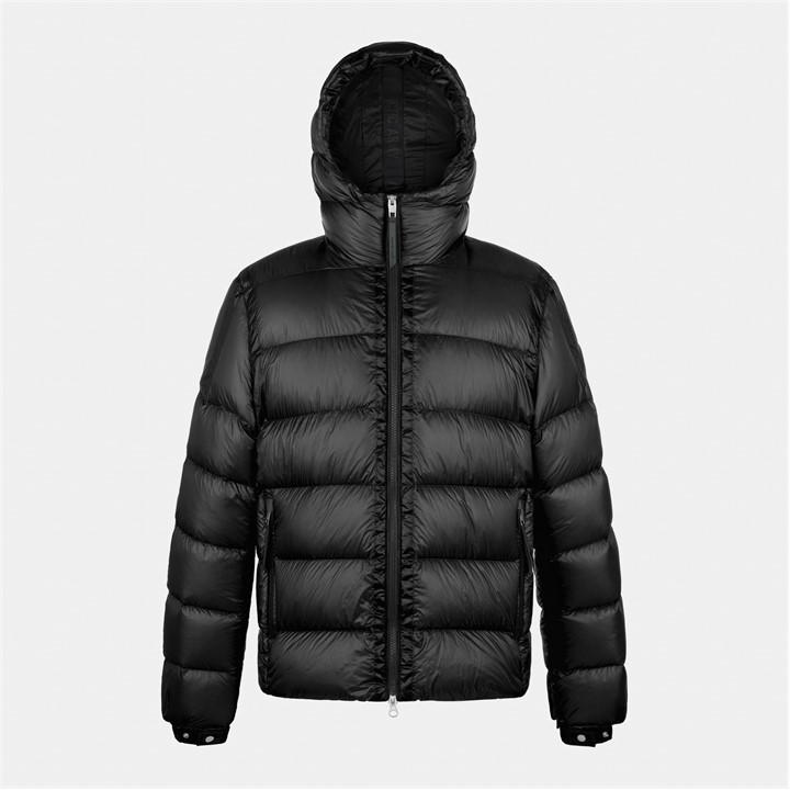 Arctic Army Men's Black Polar Lw Puff Hooded Long Sleeve Short Puffer Jacket in Size 3XL, Sports Direct