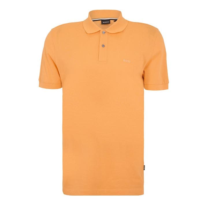 Boss Men's Orange Pallas Cotton Short Sleeve Polo Shirt in Size M, Sports Direct