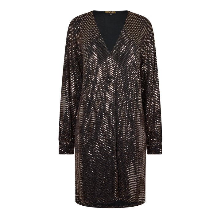 Biba Women's Gold Sparkle Tunic in Size 8, Sports Direct