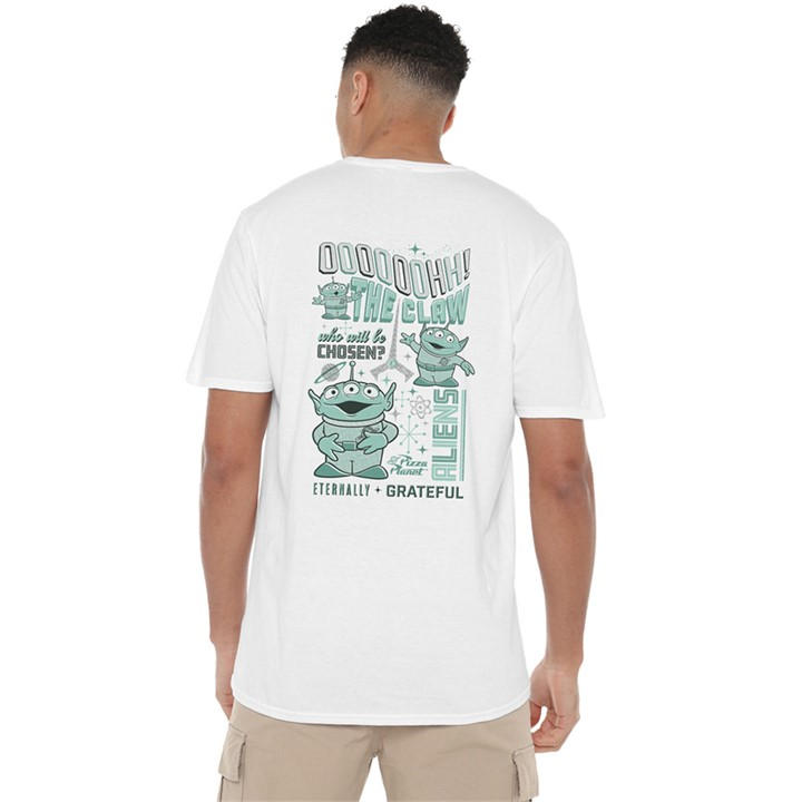 Disney Men's White Toy Story Aliens Group Text Front Back T-Shirt Wh in Size M, Sports Direct