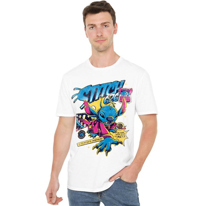 Disney Men's White Lilo And Stitch 626 Comic T-Shirt in Size L, Sports Direct