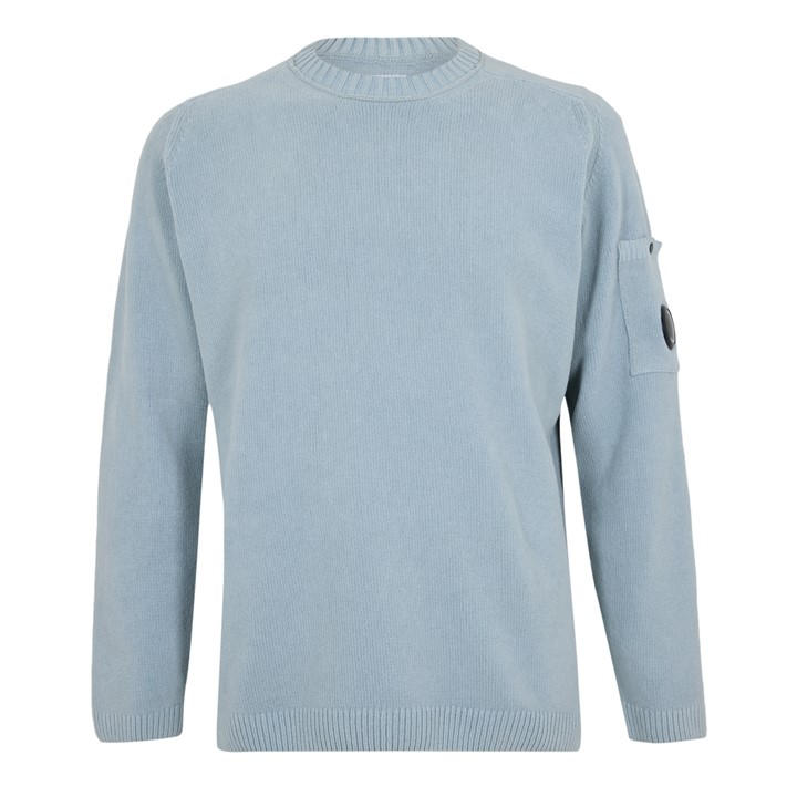 Cp Company Men's Blue Chenille Sweatshirt