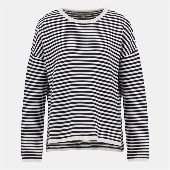 Barbour Women's Blue Crew Neck Knitted Jumper in Size 14, Sports Direct